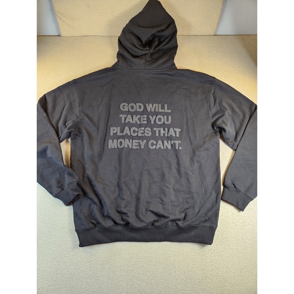 God Is Dope Believer Hoodie Men's XXL Black Christian Faith Graphic Pullover